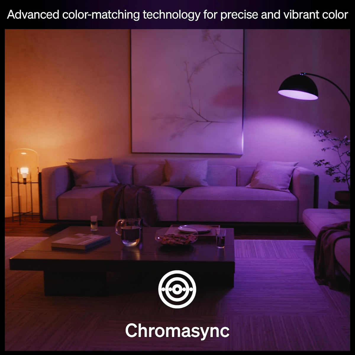 Philips Hue Smart LED A19 - Paquete de 1 foco LED A19, color blanco y ambiente, base E26, 10,5 W, luz de espectro completo 1000K-20000K, 1100 lúmenes, regulable, funciona con Alexa, Google, Apple