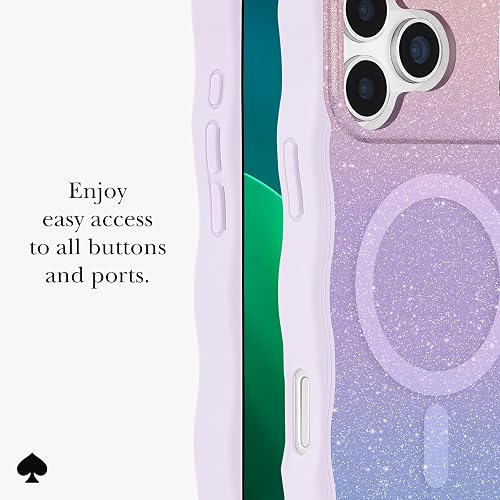 Kate Spade New York - Funda para iPhone 17 Pro MAX, Compatible con MagSafe, diseño de Purpurina ópalo
