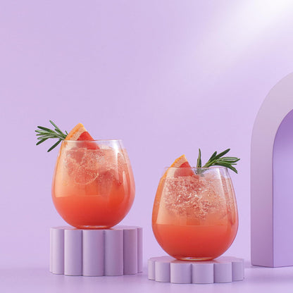 JoyJolt Spirits - Copas de vino sin tallo para vino tinto o blanco (juego de 4 unidades)