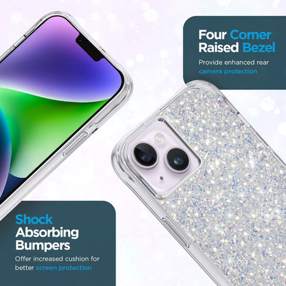 Case-Mate iPhone 14 Plus Case - Twinkle Stardust [10FT Drop Protection] [Wireless Charging Compatible] Luxury Cover with Cute Bling Sparkle for iPhone 14 Plus 6.7", Anti-Scratch, Shock Absorbent, Slim