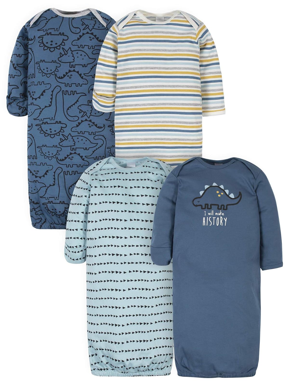 Gerber Baby Boy and Girls 4-Pack Sleeper Gown Camisón bebés Unisex