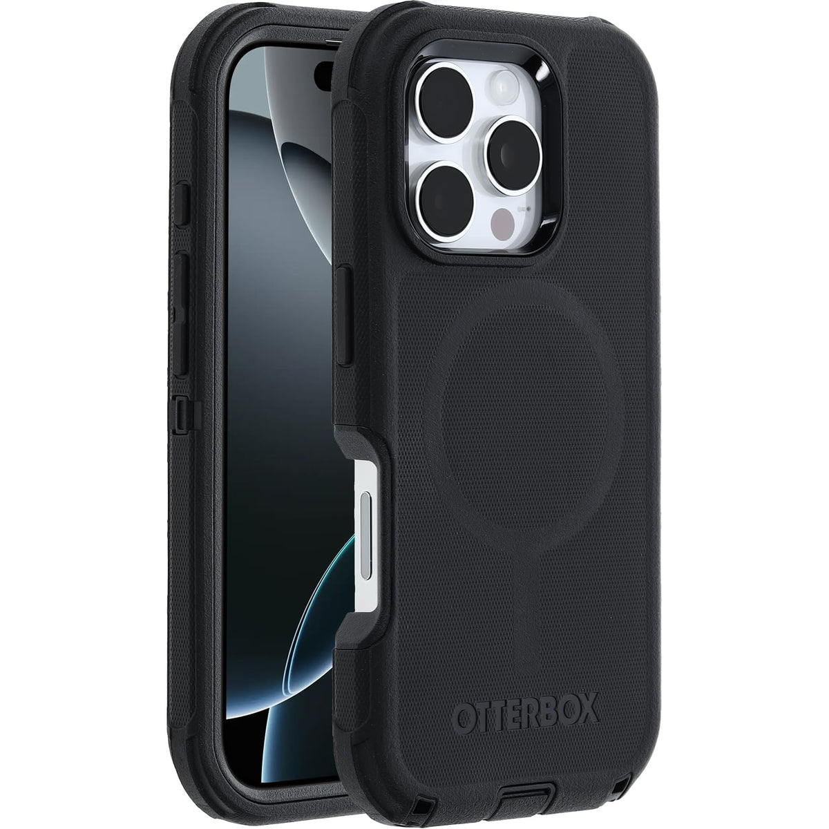 OtterBox - Funda para iPhone 16 Pro Defender Series, color negro (una sola unidad se envía en bolsa de plástico)