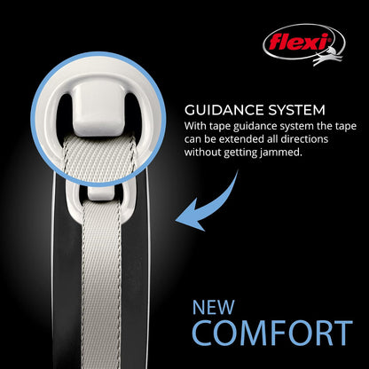 Flexi 16' New Comfort Tape Leash, Large, Grey