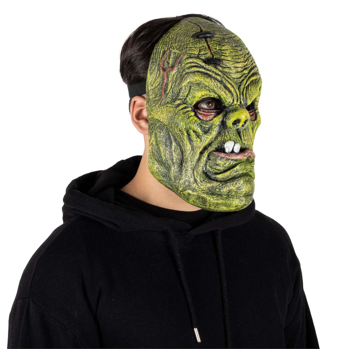 Ghoulish Productions Máscara de látex de Franky, Cosplay Monstruo Frankenstein Unitalla Para Adulto, Ideal para usar en Fiestas de Halloween, Casas del Terror o Disfraz Tematico