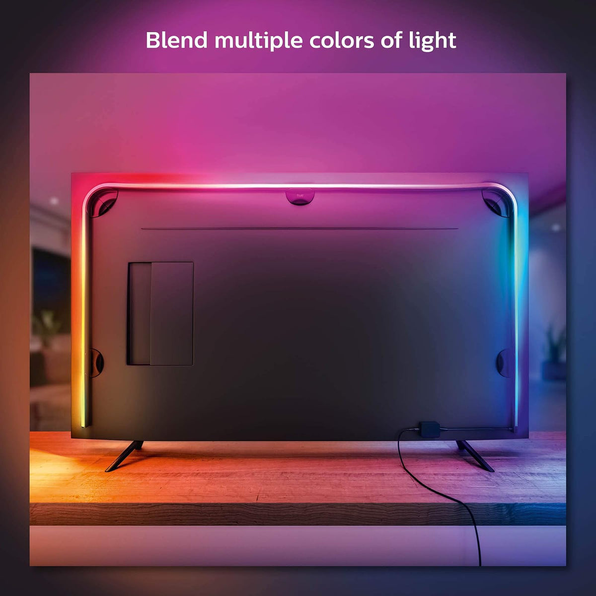 Philips Hue Tira de Luz Inteligente Gradient para TV de 55 Pulgadas, Iluminación Multicolor Envolvente, Requiere Hue Bridge y Sync Box, Compatible con App y Asistentes de Voz