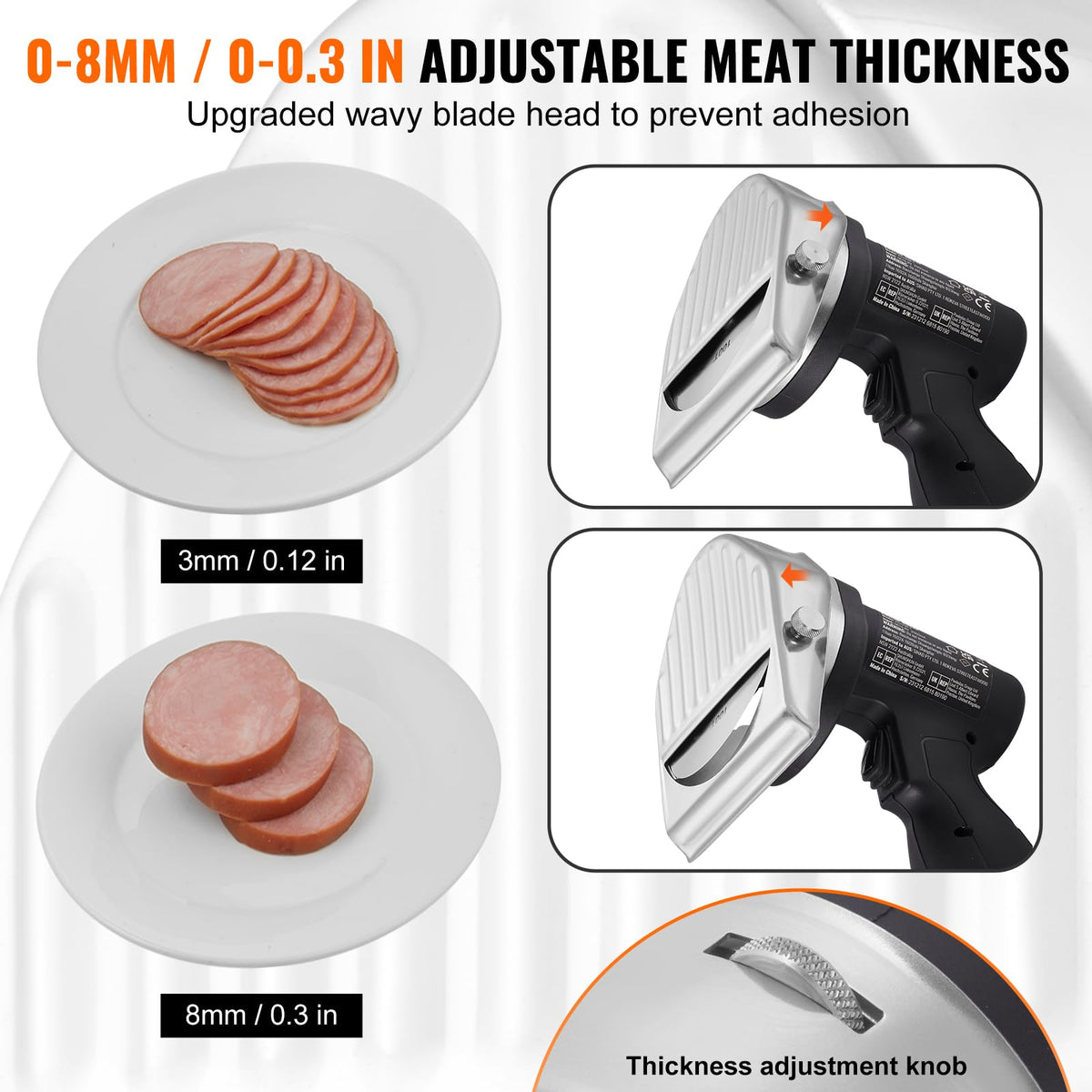 VEVOR Cuchillo eléctrico Shawarma