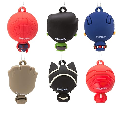 Hallmark Marvel Super Heroes - Mini Adornos de Navidad, irrompibles, Juego de 6