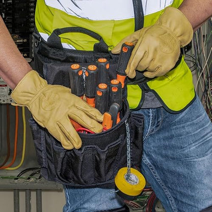 Klein Tools 85076INS Juego de destornilladores aislados con destornillador de 1000 V, (3) Phillips y (2) puntas ranuradas y cuadradas, 6 piezas