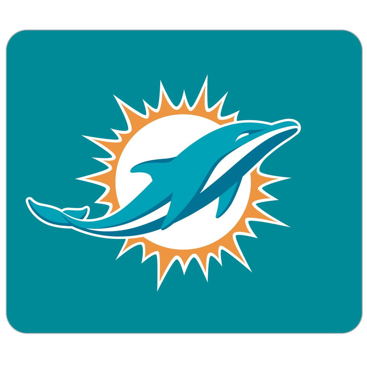 Alfombrilla de Mouse NFL de Neopreno - Producto Oficial - Miami Dolphins - 11.5 x 1.1 inches - Miami Dolphins