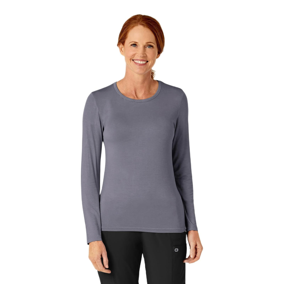 WonderWink Camiseta de Manga Larga para Mujer Scrubs Silky