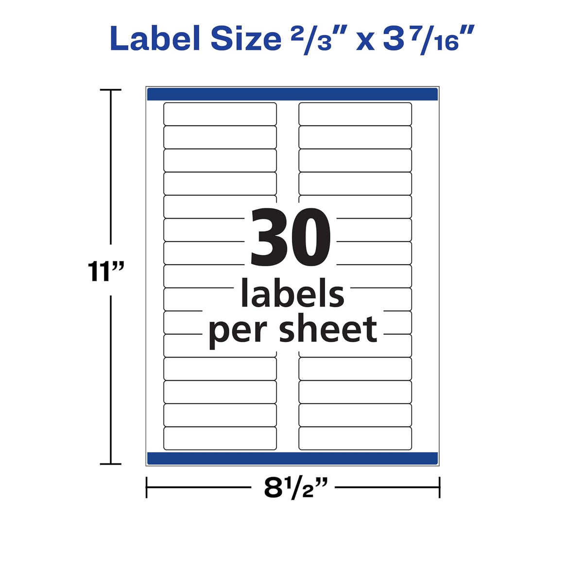 Avery Removable White File Folder Labels, 750 Pack (8066)