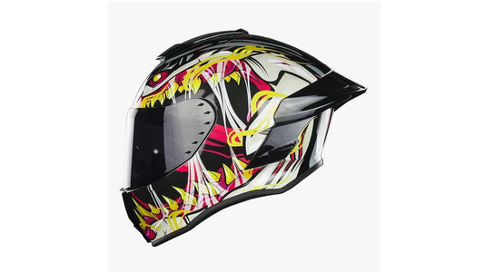 KOV Casco Buster SKUALO Negro Integral para Moto Certificado Dot