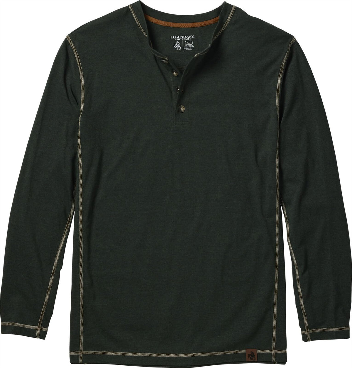 Legendary Whitetails Maverick Henley de Manga Larga para Hombre - Mountainview Heather - XL