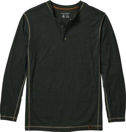 Legendary Whitetails Maverick Henley de Manga Larga para Hombre - Mountainview Heather - XL