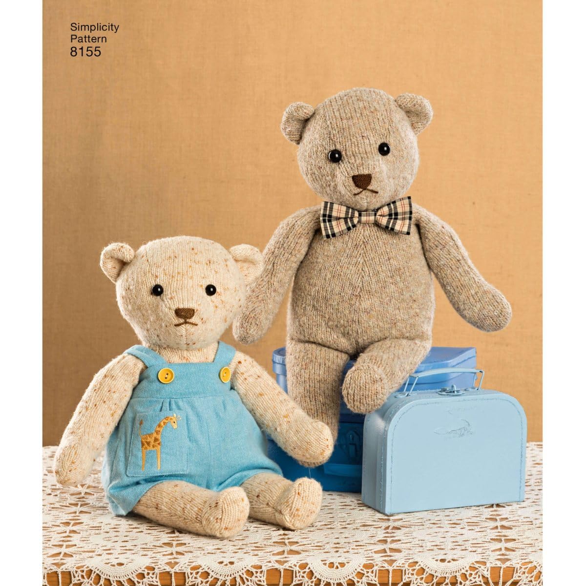 Simplicity 8155 Make Your Own Teddy Bear con Accesorios y patrón de Costura de Ropa, 6 Piezas