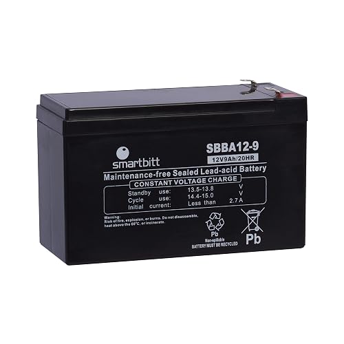 Smartbitt Bater?a para Ups 12v- 9AH Para Libre de Mantenimiento de Reemplazo 12V-9AH Recargable Sellada