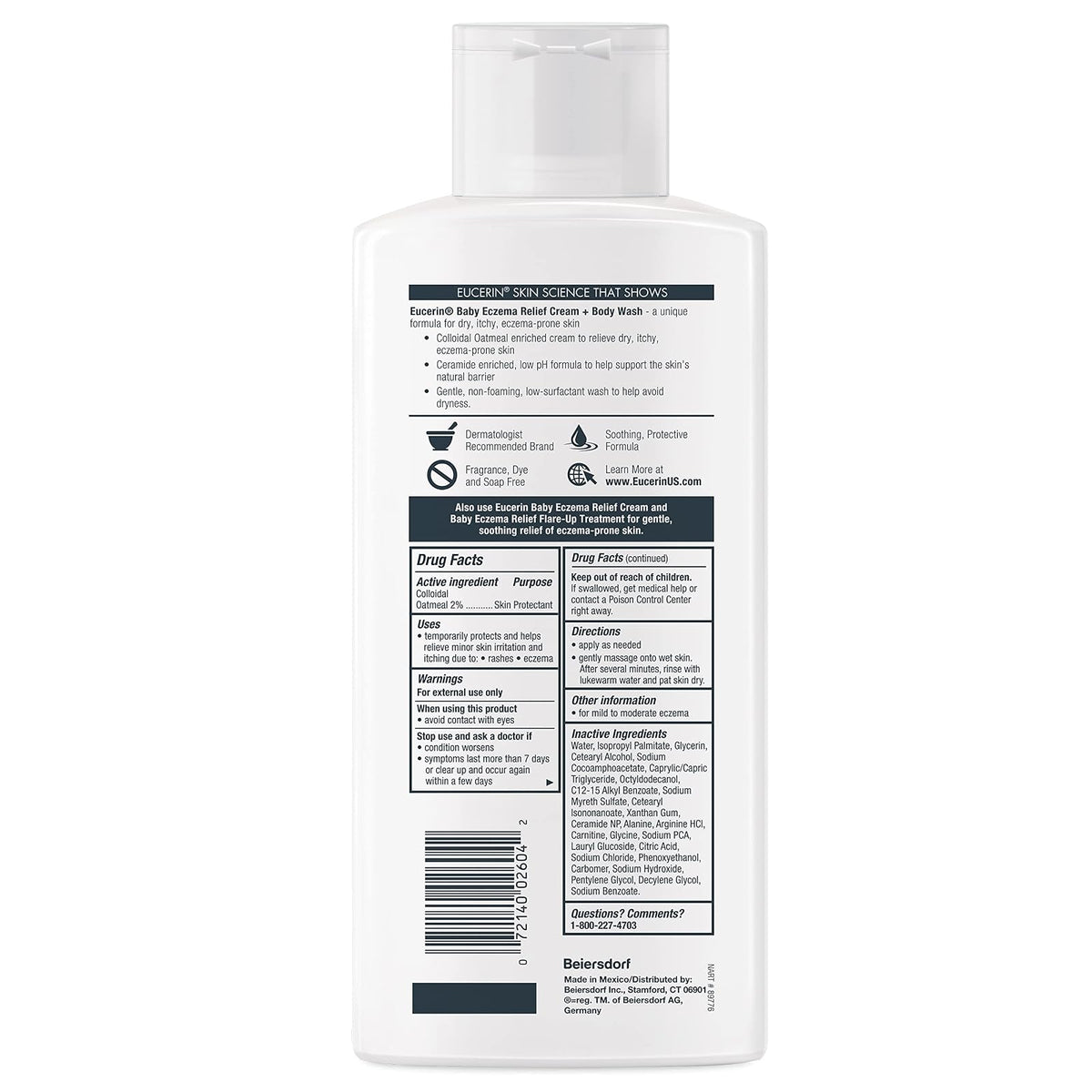 Eucerin Baby Eczema Relief Cream & Body Wash Baby Eczema Relief Cream Multipack, 21.5 oz