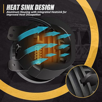 NUVISION LIGHTING NVL-FL-001 Luz antiniebla LED de 4 Pulgadas Compatible con Jeep Wrangler 07-17/11-14 Charger / 14-18 Cherokee /10-19 Journey (Izquierda y Derecha) Aprobado por Dot