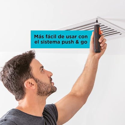 BLACK+DECKER Set Atornillador Inalámbrico 4V, 27 Accesorios, BD40K27 | Set de Atornillador Inalámbrico 4V, Incluye 27 Accesorios