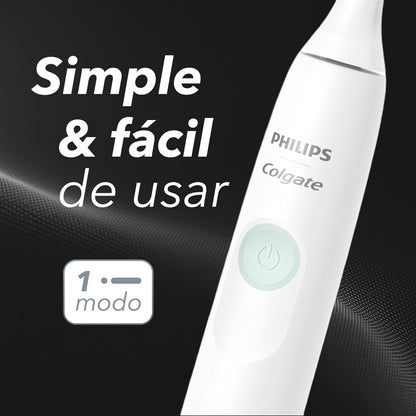 Philips Colgate Cepillo de Dientes Eléctrico SonicPro 10 Recargable | Tecnología sónica, remueve 200% más Placa, batería con larga duración, Ideal para Buena higiene bucal