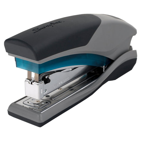Swingline - Engrapadora Optima 25, 25 hojas de capacidad, esfuerzo reducido, tamaño completo y compacto, Azul/Gris, Paquete de 1