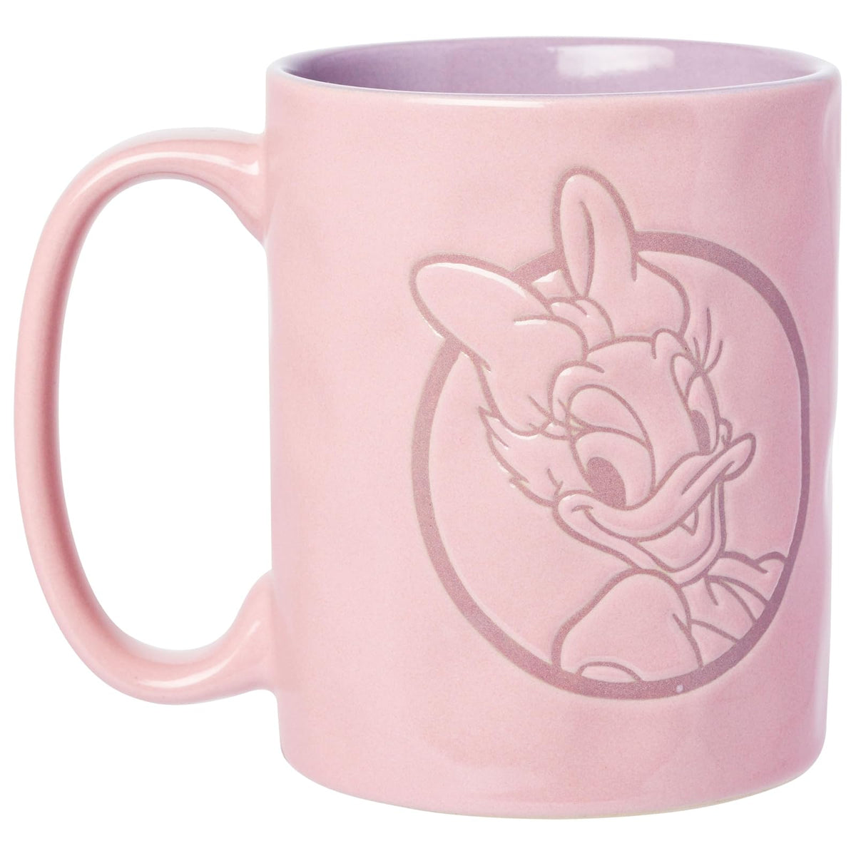 Silver Buffalo Disney Classics Daisy Duck Circle - Taza de cerámica resistente a la cera de 17 onzas
