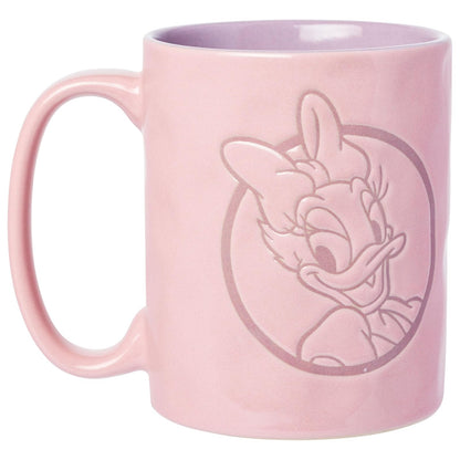 Silver Buffalo Disney Classics Daisy Duck Circle - Taza de cerámica resistente a la cera de 17 onzas