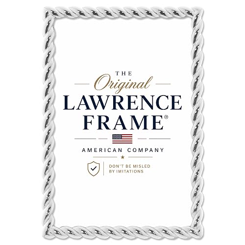 Lawrence Frames 710046 Marco de fotos de cuerda de metal plateado, 4 x 6 pulgadas