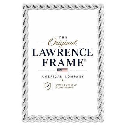 Lawrence Frames 710046 Marco de fotos de cuerda de metal plateado, 4 x 6 pulgadas