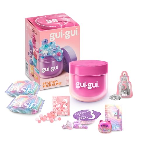 Gui Gui - Paquete Individual Transparente y Brillante, Exclusivo de Sioc | Proceso de brillo de 5 pasos, contenedores resellables; kit ASMR para niñas, regalo de cumpleaños a partir de 6 años