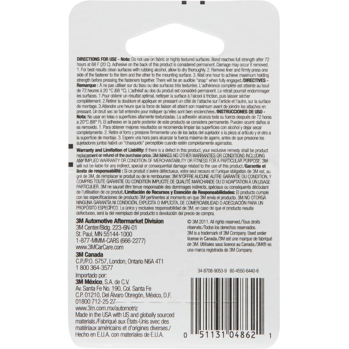 3M 04862 Cierres Reciclables de Doble Bloqueo, 1 in x 1 in, Transparente, 4 Pares