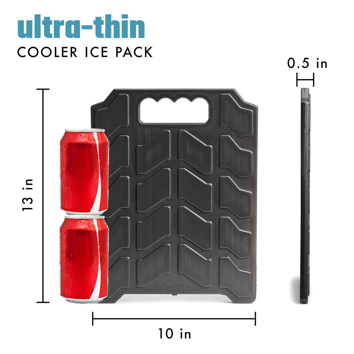 Cool Coolers by Fit & Fresh XL - Bloques de hielo delgados, reutilizables y de larga duración XL para enfriadores, bolsas de hielo delgadas XL para enfriadores y bolsas enfriadoras, ahorro de espacio,