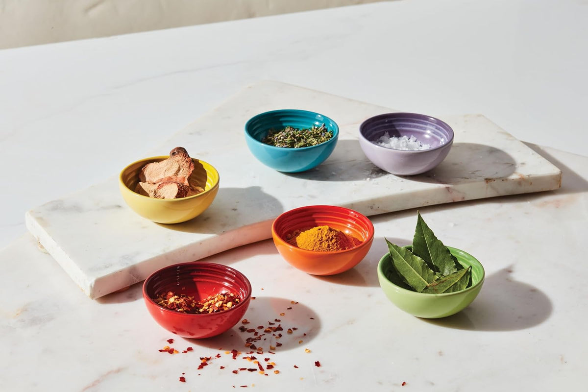 Le Creuset - Juego de 6 cuencos de Vancouver, 2 onzas, color blanco