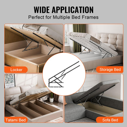 VEVOR Elevador de cama de 59 x 79 pulgadas, compatible con camas de hasta 265 libras de carga, herrajes para cama de pared para bricolaje