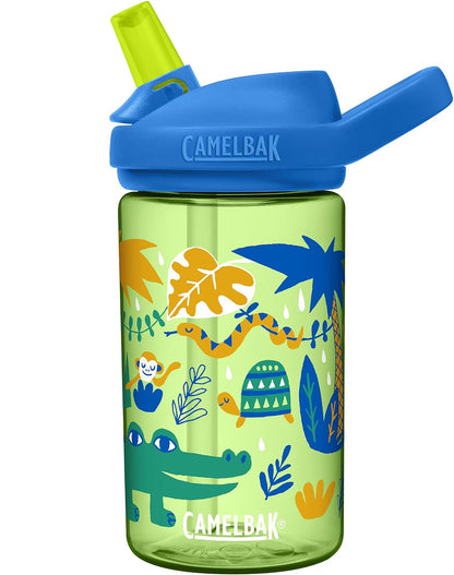 CamelBak Eddy+ Botella de Agua Infantil 414 ml con Popote, Sirenas Mágicas - Animales de la jungla - Botella de agua