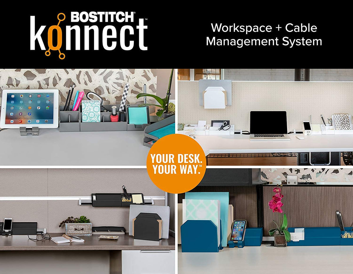Bostitch Office Premium - Perforador de 3 agujeros, capacidad de 12 hojas, metal, base de goma, bandeja de fácil limpieza, plata, gris