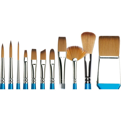 Winsor & Newton Cotman Serie 111 Pincel Redondo # 0000, Series 666 un Trazo, Azul, 1.27 cm (1/2''), 1