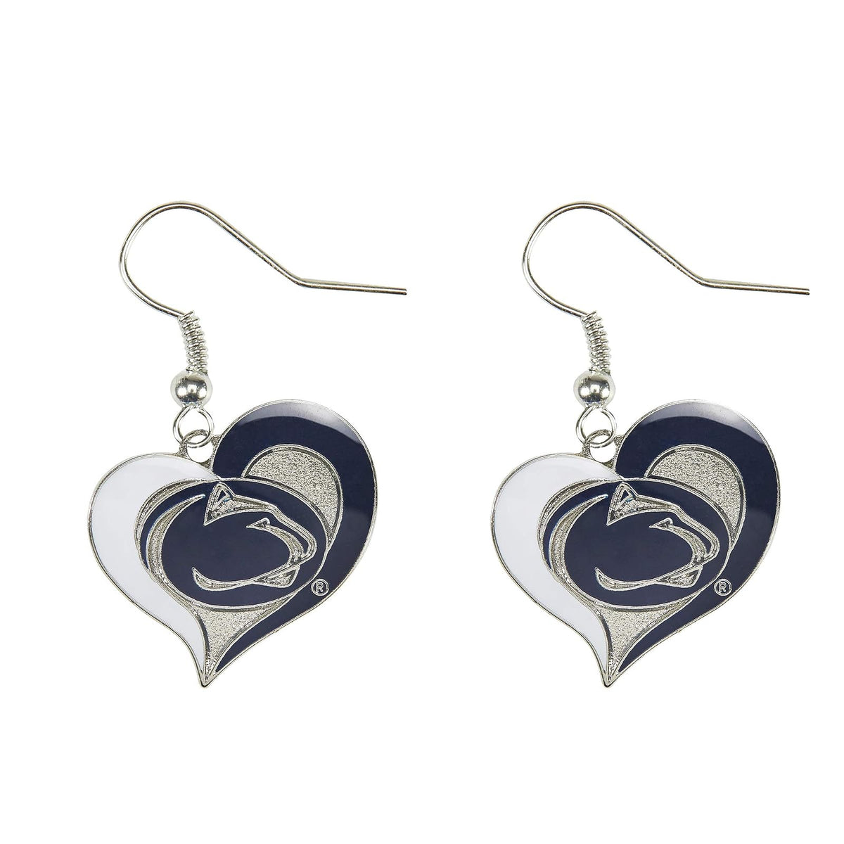 aminco NCAA - Arete de corazón Unisex para Adulto NCAA Swirl