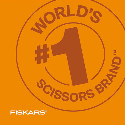 Fiskars - Tijeras pequeñas para zurdos, manualidades y costura de acero inoxidable para manos más pequeñas, mango ergonómico, suministros de papel y tela para oficina, artes y manualidades, color rojo