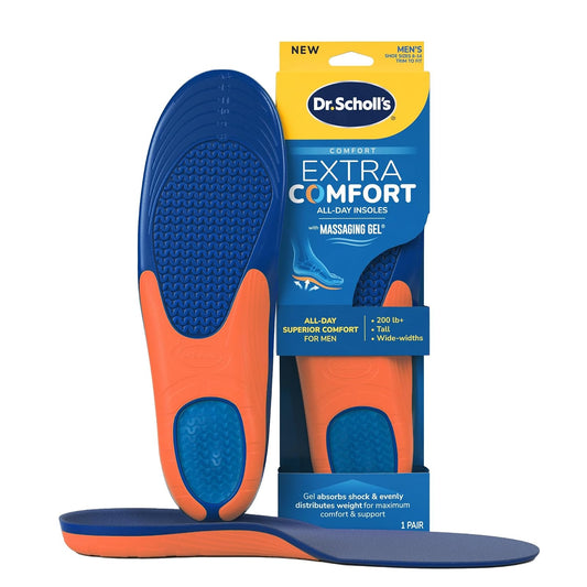 Dr. Scholl’s Extra Support Insoles Superior Shock Absorption and Reinforced Arch Support for Big & Tall Men to Reduce Muscle Fatigue So You Can Stay on Your Feet Longer (for Men's 8-14)