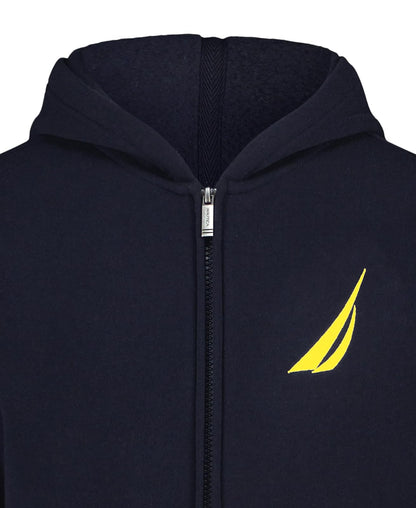Nautica Long Sleeve Fleece Full Zip Hoodie, Comfortable, Relaxed Fit Sudadera con Capucha Niños