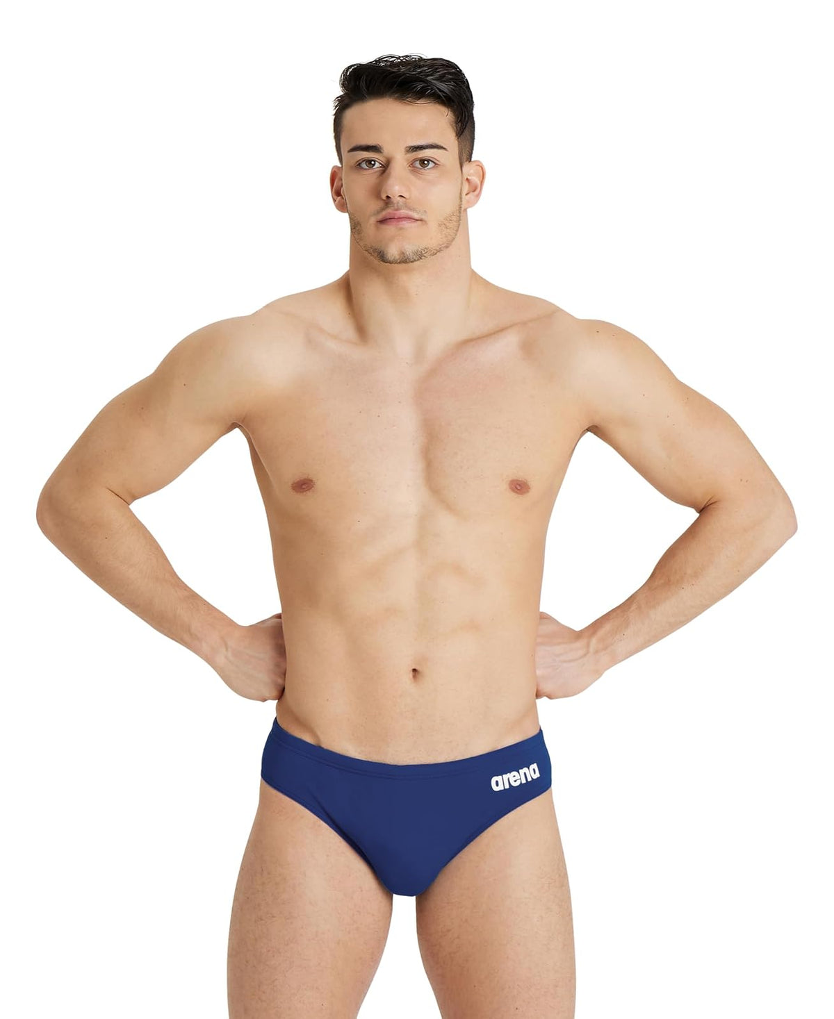 Arena Solid Team Traje de Baño para Hombre - Azul marino - Blanco - 30
