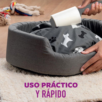 Scotch-Brite 3M Rodillo Quita Pelusa Multisuperficie 1 Pieza con 48 Hojas | Elimina pelos y pelusas, 50% más adhesivo, Ideal para ropa y muebles, Mango ergonómico, Fácil de usar