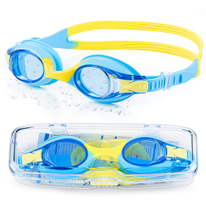 Portzon Dynamics - anteojos de natación antivaho, Transparentes, sin Fugas, para Adultos, Hombres y Mujeres - Blue
