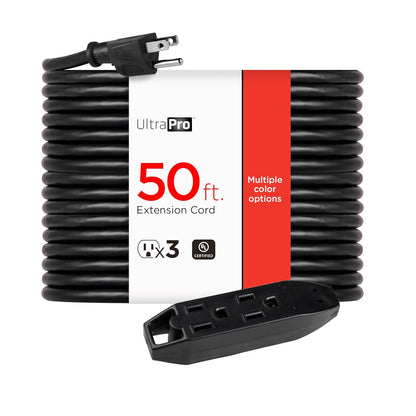 UltraPro Extensión Eléctrica de 3 Salidas Uso Interior y Exterior - 1 unidad - 15 m - Black