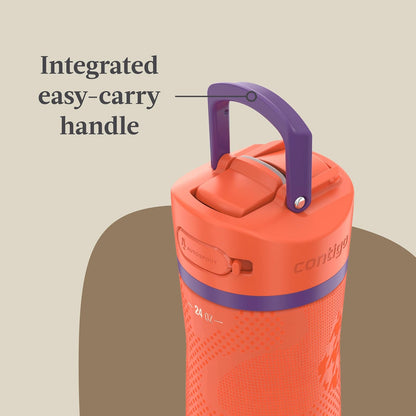 Contigo Ashland Chill 2.0 - Botella de agua aislada al aspiradora de acero inoxidable con tapa automática fácil de limpiar, bebida a prueba de fugas, mantiene las bebidas frías durante 24 horas, sin