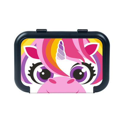 ZIPIT - Caja de lápices de plástico reciclado para niñas | Estuche para lápices para la escuela | Caja de lápices de gran capacidad (unicornio)