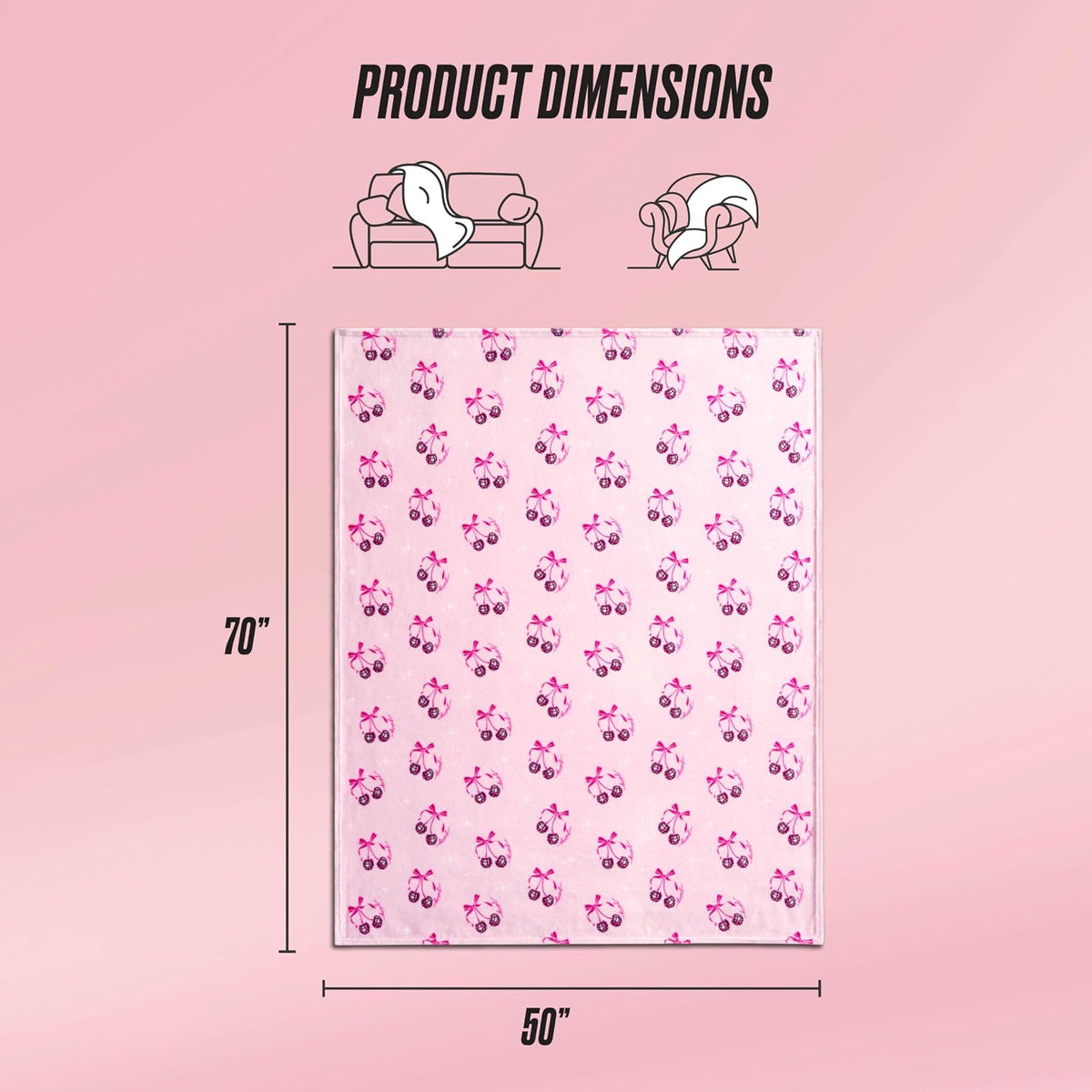 Juicy Couture - Manta de Felpa para Discoteca, 50 x 70 Pulgadas, Color Rosa