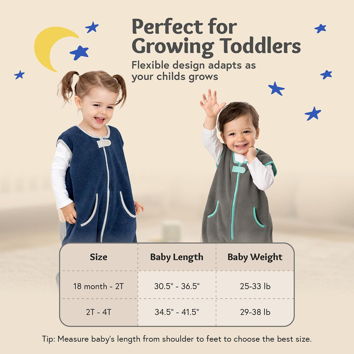 Baby Deedee Sleep Kicker Saco de Dormir con Abertura para los pies, Talla 2-4, Color Gris Pizarra