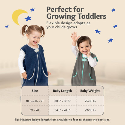 Baby Deedee Sleep Kicker Saco de Dormir con Abertura para los pies, Talla 2-4, Color Gris Pizarra